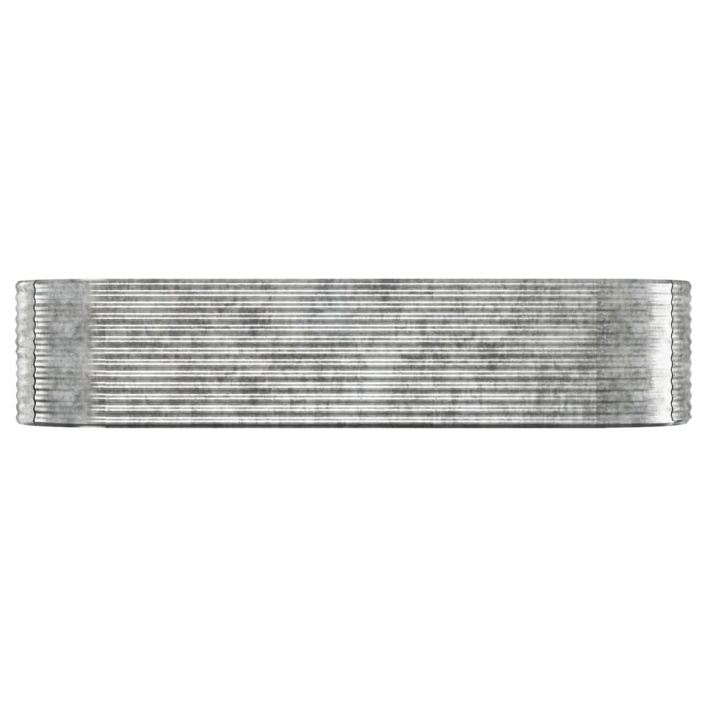 Gartenbett aus pulverbeschichtetem Stahl, 322 x 100 x 68 cm, Silber