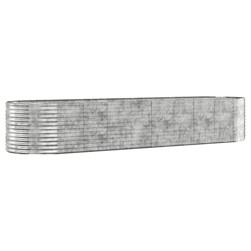 Letto Giardino Acciaio Zincato 396x100x68cm Argento - homemem39