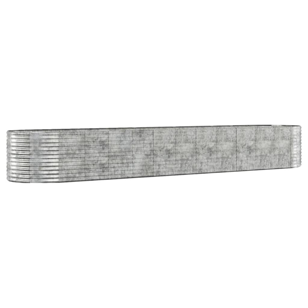 Letto Giardino Acciaio Verniciato Polvere 507x100x68cm Argento - homemem39