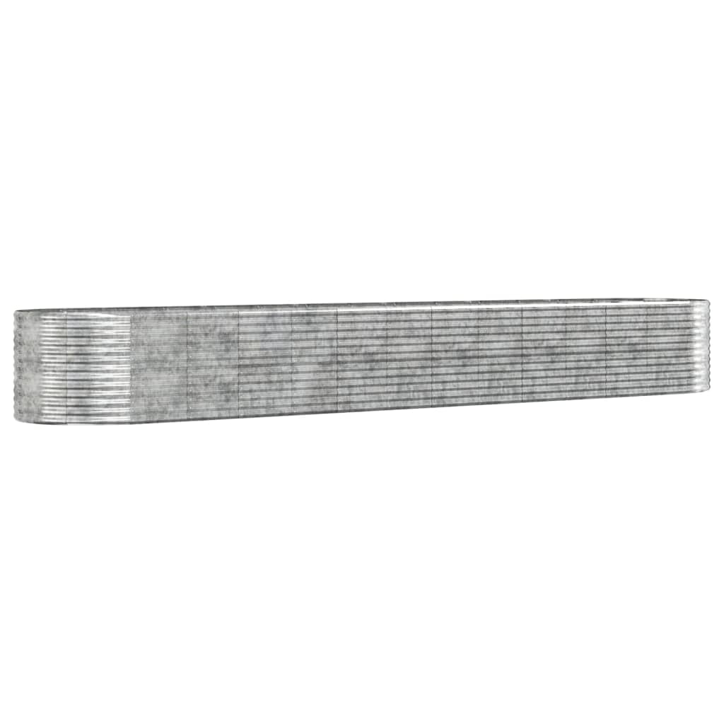 Letto Giardino Acciaio Verniciato Polvere 554x100x68cm Argento - homemem39