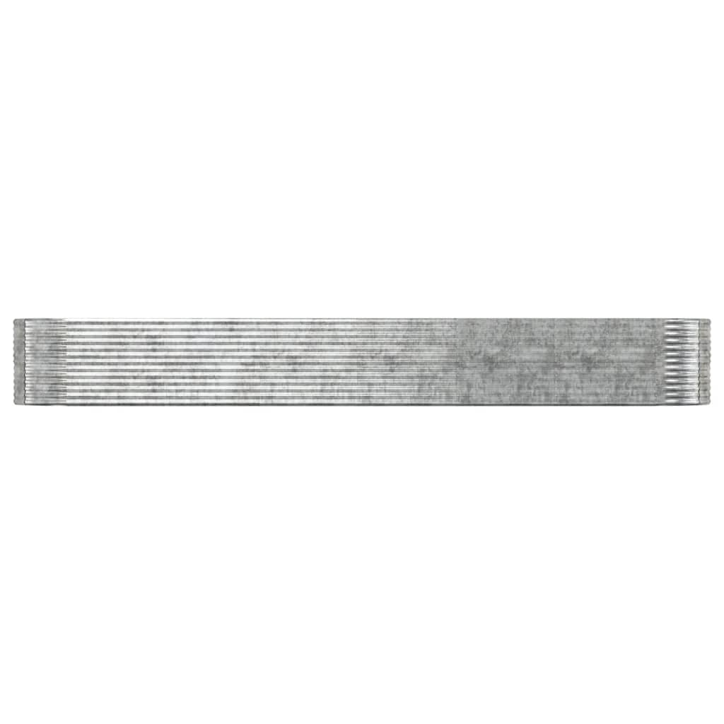 Letto Giardino Acciaio Verniciato Polvere 554x100x68cm Argento - homemem39