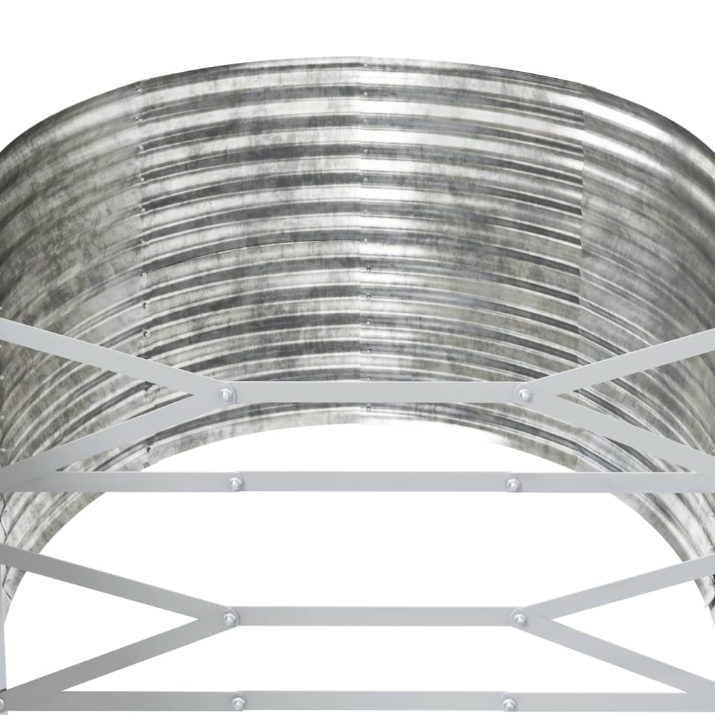 Letto Giardino Acciaio Verniciato Polvere 554x100x68cm Argento - homemem39