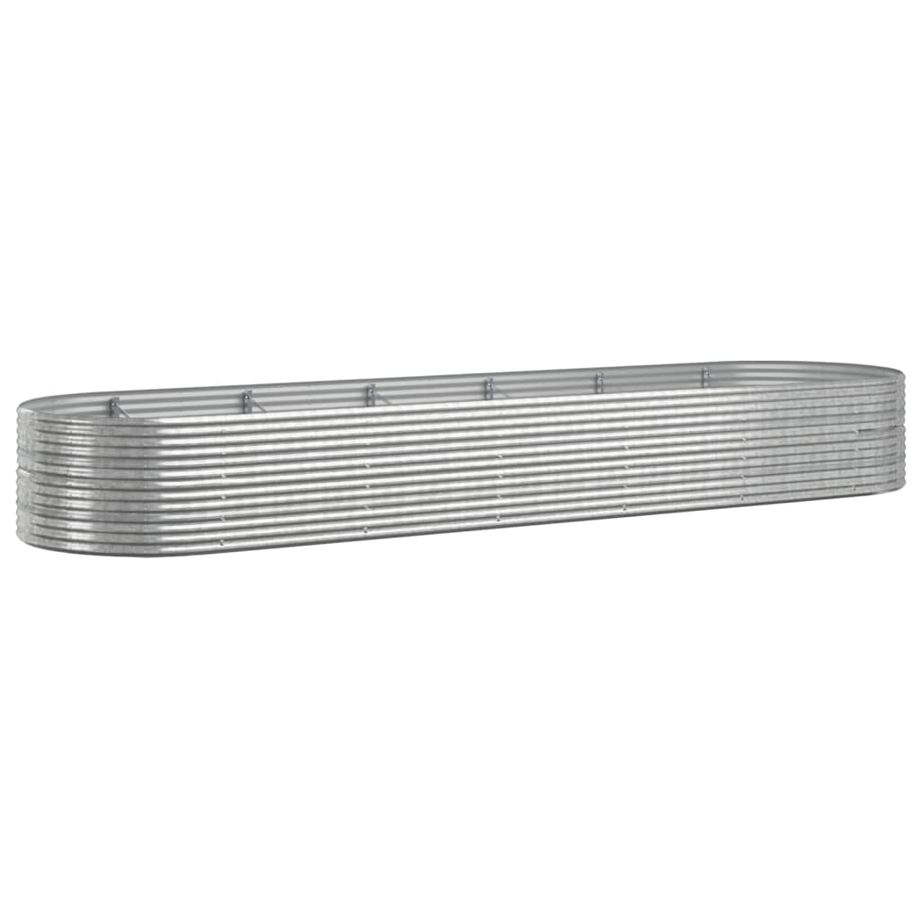 Letto Giardino Acciaio Verniciato Polvere 510x140x68 cm Argento - homemem39