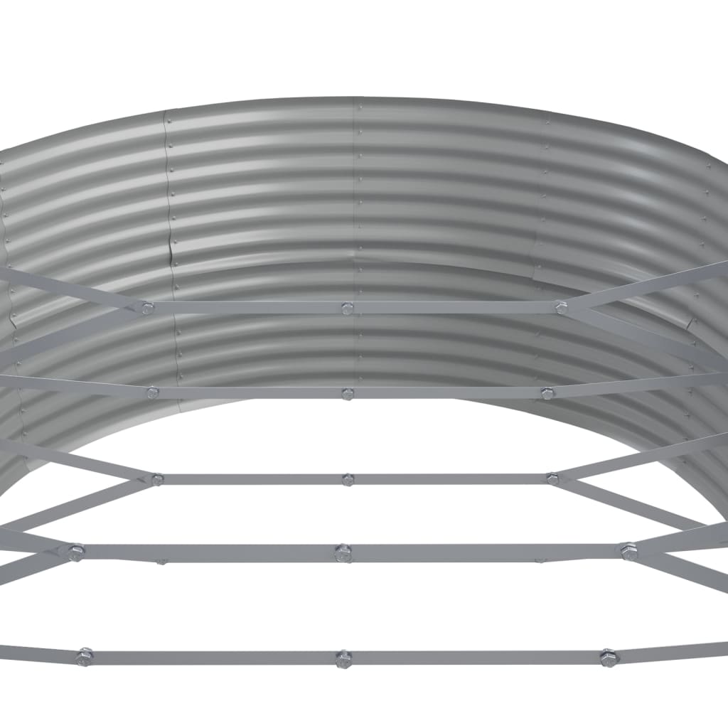 Letto Giardino Acciaio Verniciato Polvere 510x140x68 cm Argento - homemem39