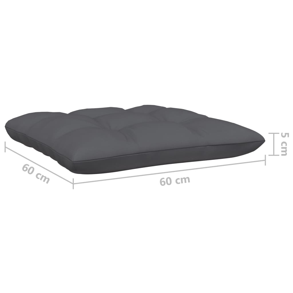 Set Divani da Giardino 3 pz con Cuscini Antracite Legno di Pino | homemem39