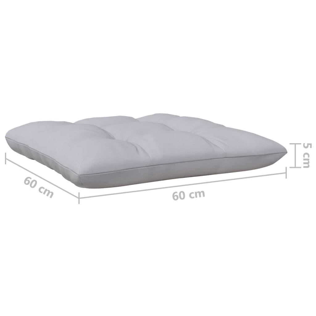 Set Divani da Giardino 6 pz con Cuscini Grigi Massello di Pino | homemem39