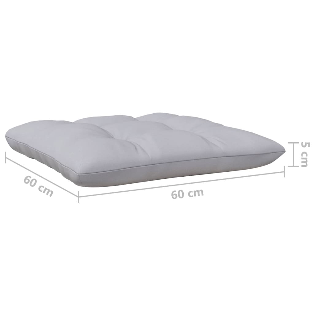 Set Divani da Giardino 6 pz con Cuscini Grigi Massello di Pino | homemem39