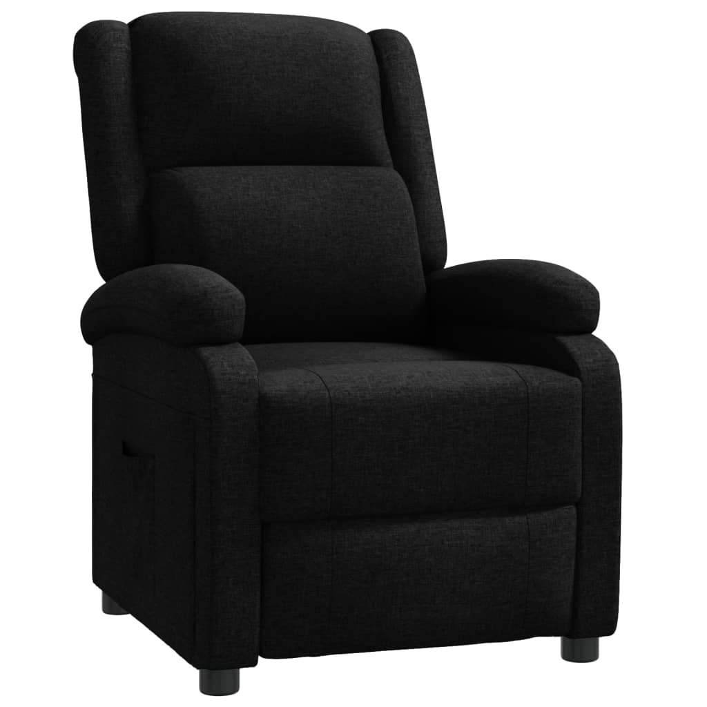 Poltrona Reclinabile in Tessuto Nero - homemem39