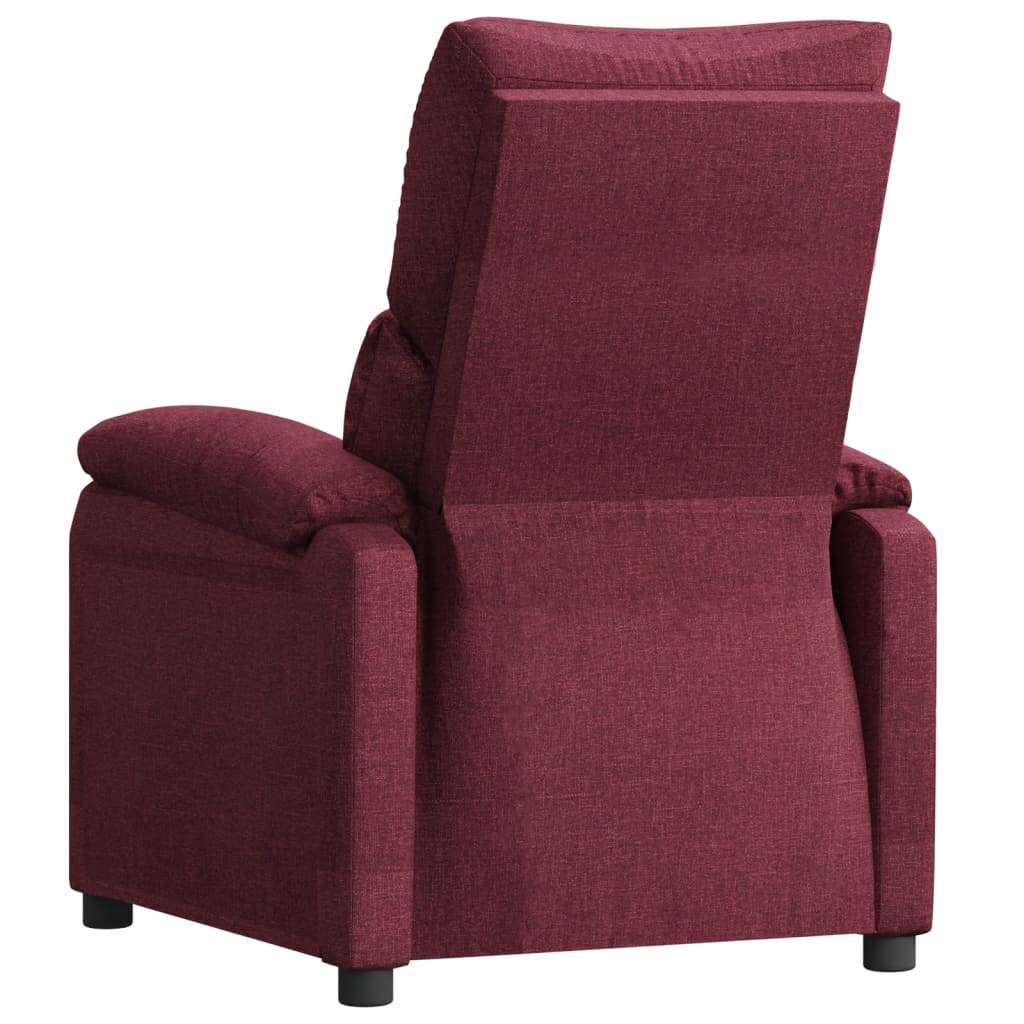 Poltrona Reclinabile in Tessuto Rosso Vino