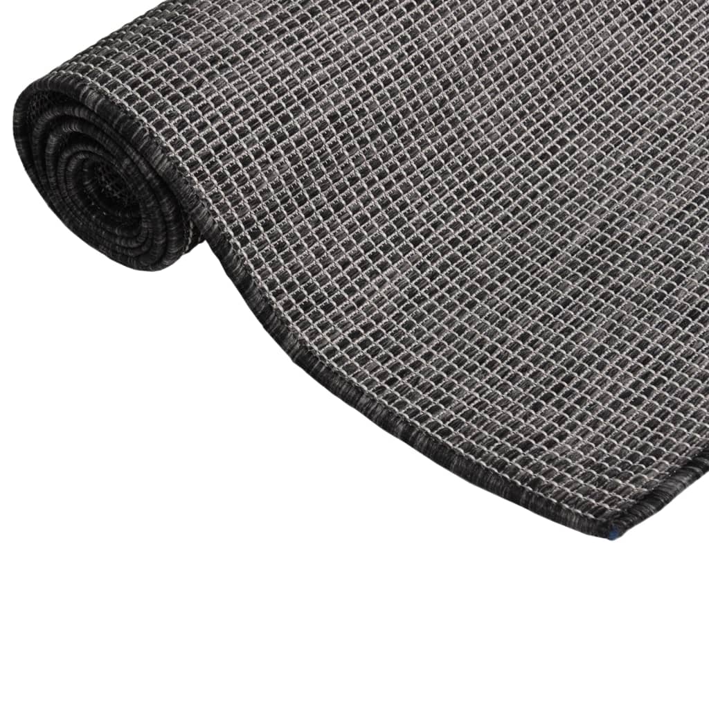 Tappeto da Esterni a Tessitura Piatta 80x250 cm Grigio - homemem39