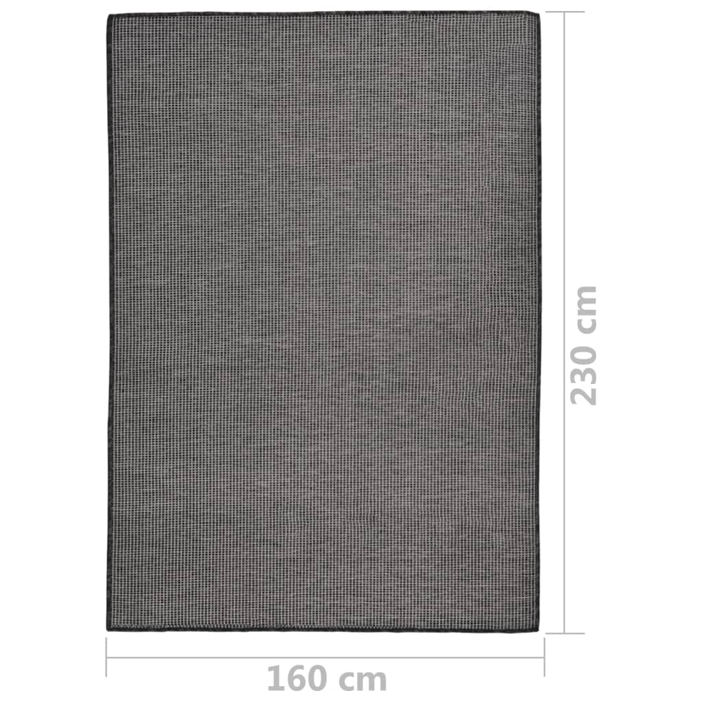Tappeto da Esterni a Tessitura Piatta 160x230 cm Grigio - homemem39