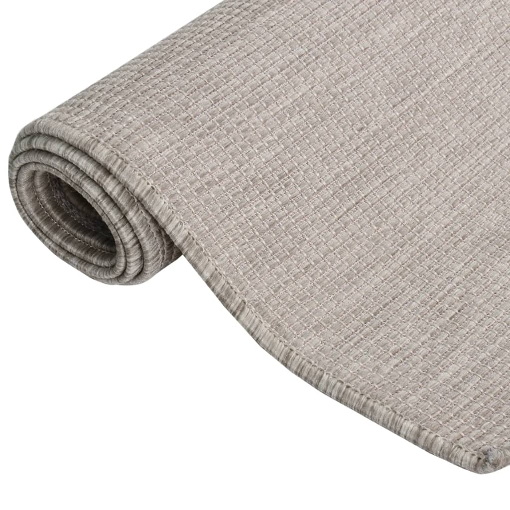 Tappeto da Esterni a Tessitura Piatta 160x230 cm Tortora - homemem39
