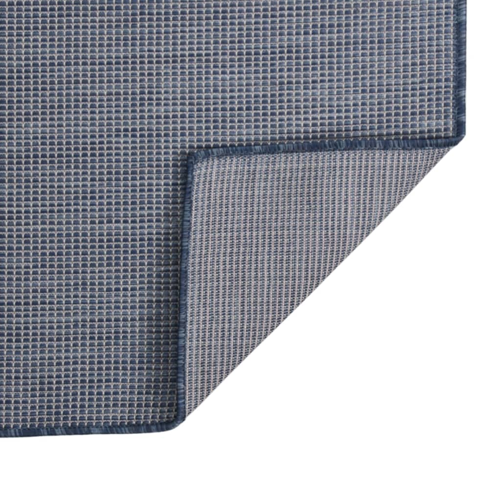 Tappeto da Esterni a Tessitura Piatta 80x250 cm Blu - homemem39