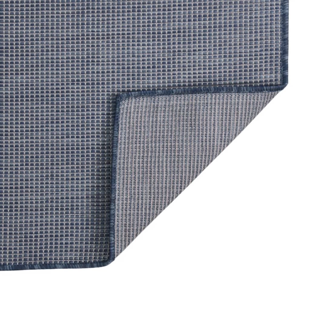Tappeto da Esterni a Tessitura Piatta 120x170 cm Blu - homemem39