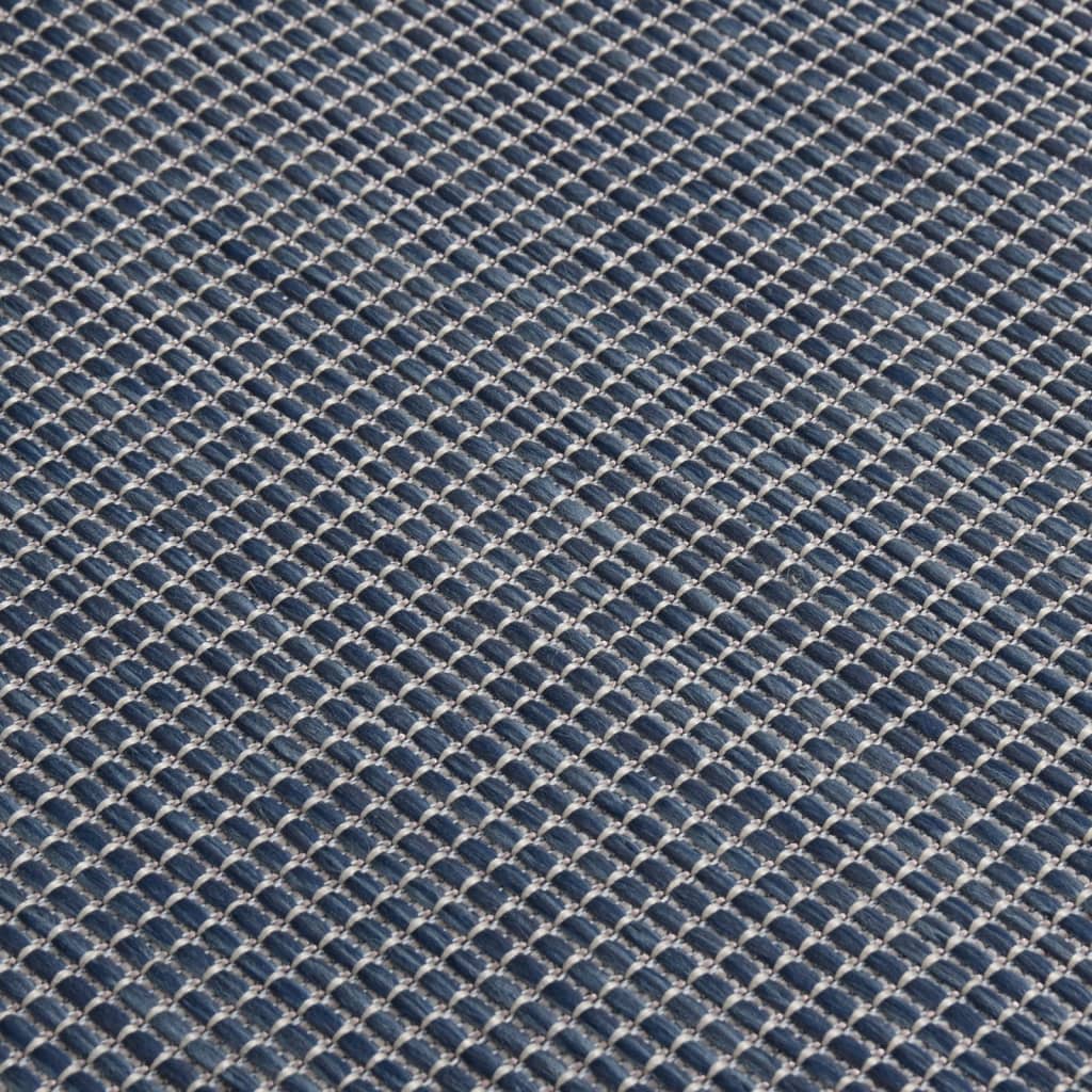 Tappeto da Esterni a Tessitura Piatta 120x170 cm Blu - homemem39
