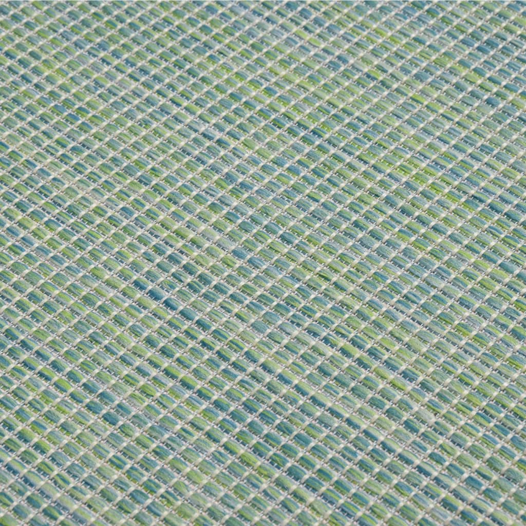 Tappeto da Esterni a Tessitura Piatta 80x250 cm Turchese - homemem39