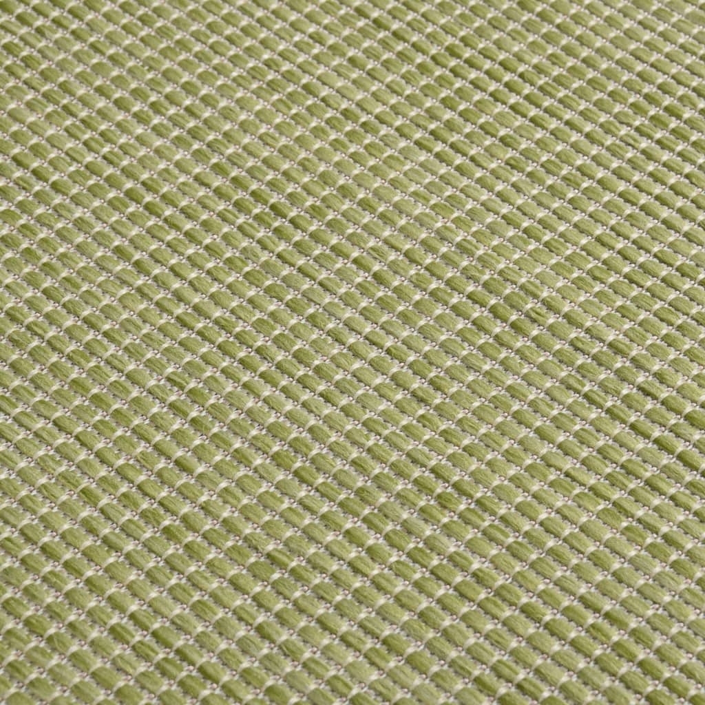 Tappeto da Esterni a Tessitura Piatta 140x200 cm Verde - homemem39
