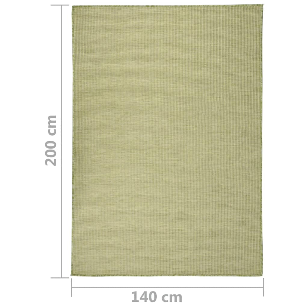 Tappeto da Esterni a Tessitura Piatta 140x200 cm Verde - homemem39
