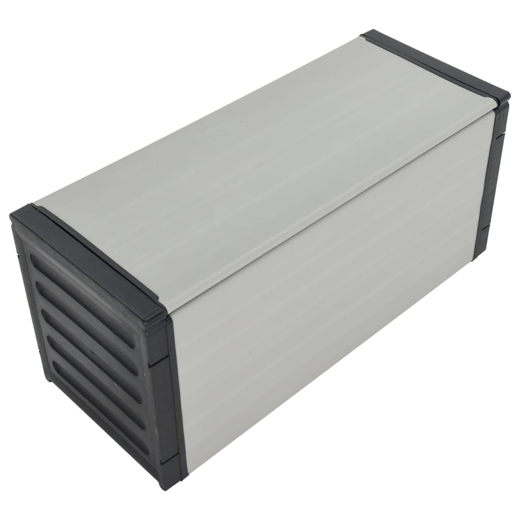 Contenitore per Rifiuti da Giardino Grigio 85x34x40 cm - homemem39