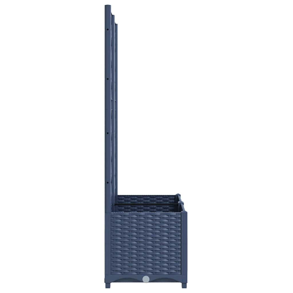 Fioriera da Giardino con Graticcio Grigio Blu 80x40x136 cm PP - homemem39