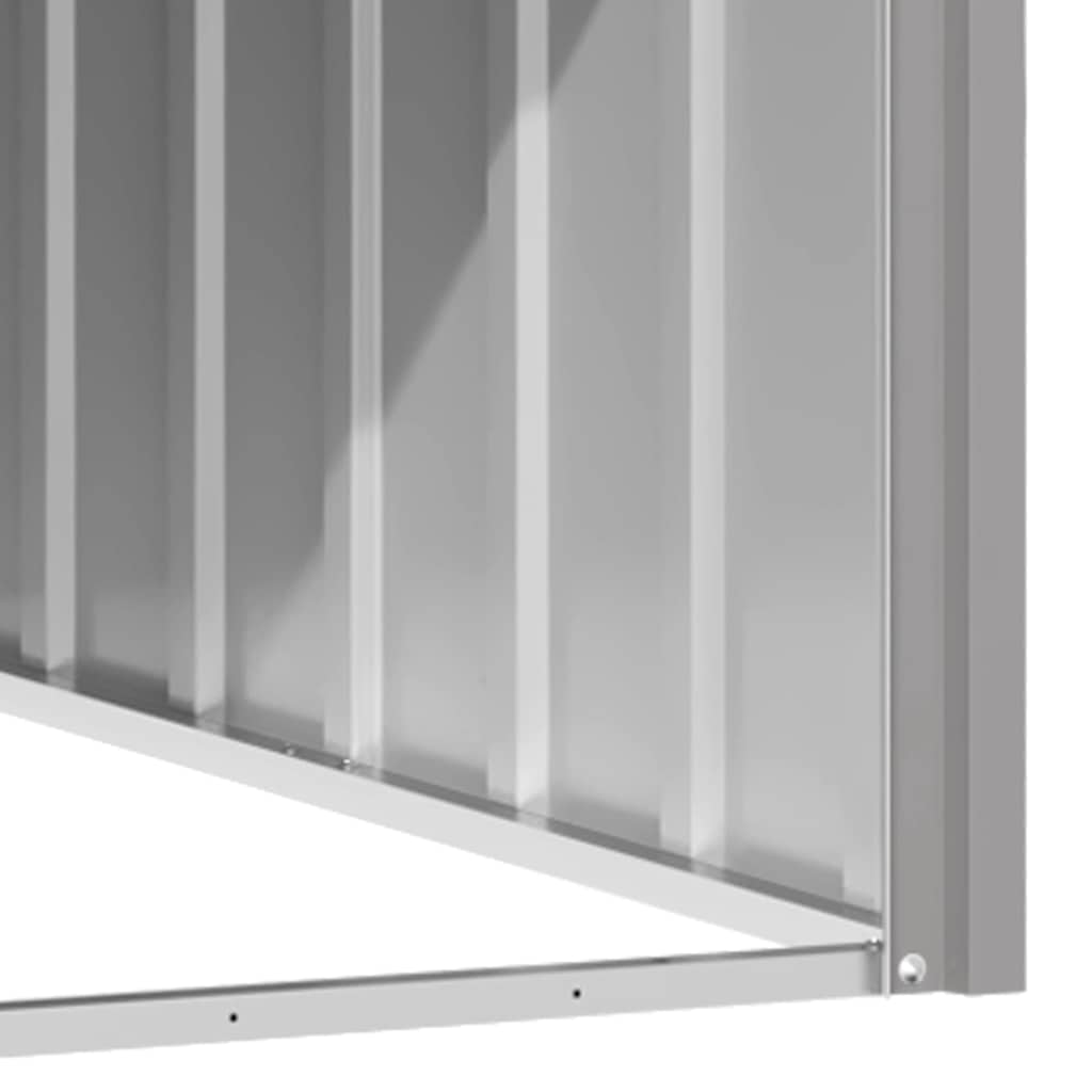 Casetta per Cani grigio 116,5x103x81,5 cm Acciaio Zincato - homemem39