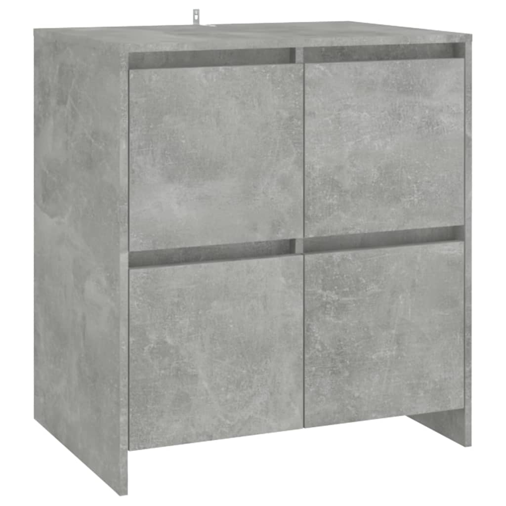 Credenze 3 pz Grigio Cemento in Legno Multistrato