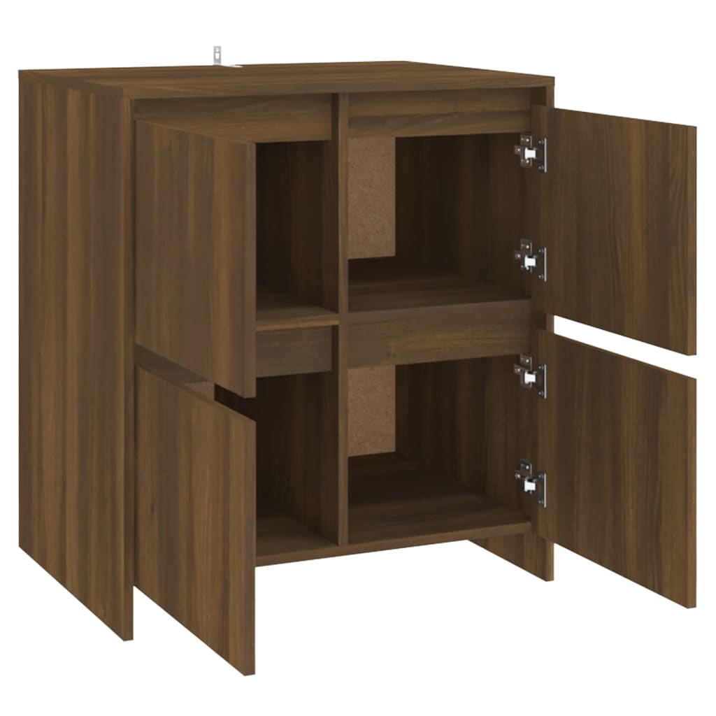 Credenze 2 pz Rovere Marrone 70x41x75 cm in Legno Multistrato - homemem39