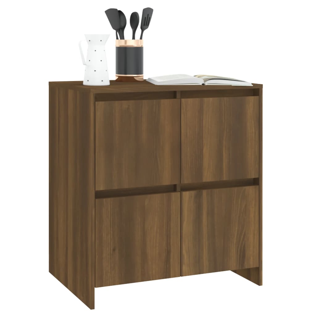 Credenze 2 pz Rovere Marrone 70x41x75 cm in Legno Multistrato - homemem39