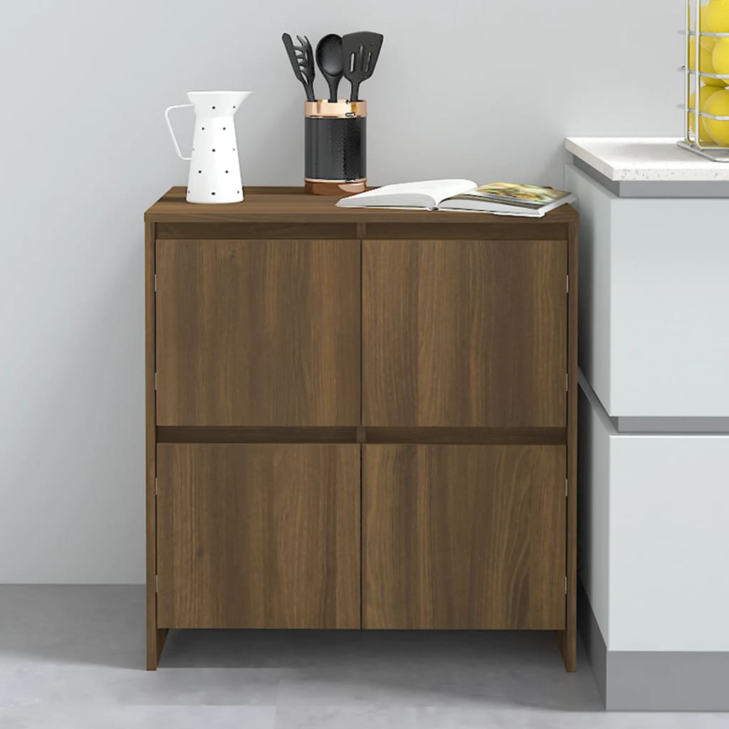 Credenze 2 pz Rovere Marrone 70x41x75 cm in Legno Multistrato - homemem39