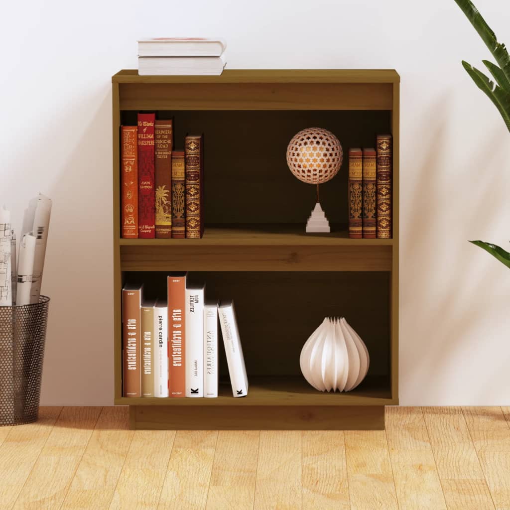 Mobile Consolle Ambrato 60x34x75 cm in Legno Massello di Pino - homemem39