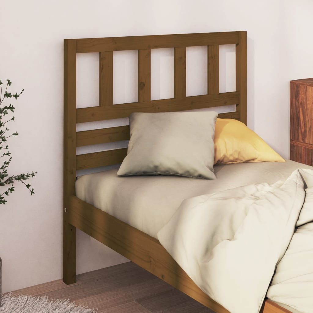 Testiera per Letto ambra 81x4x100 cm in Legno di Pino - homemem39
