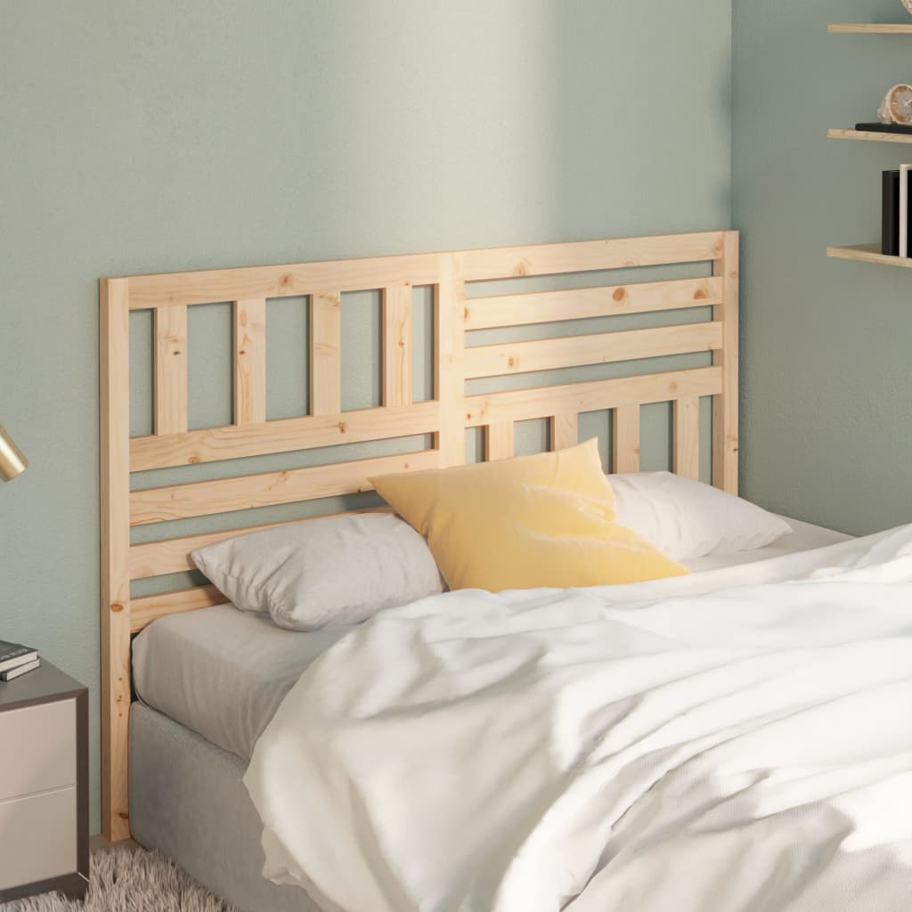 Testiera per Letto 146x4x100 cm in Legno Massello di Pino - homemem39