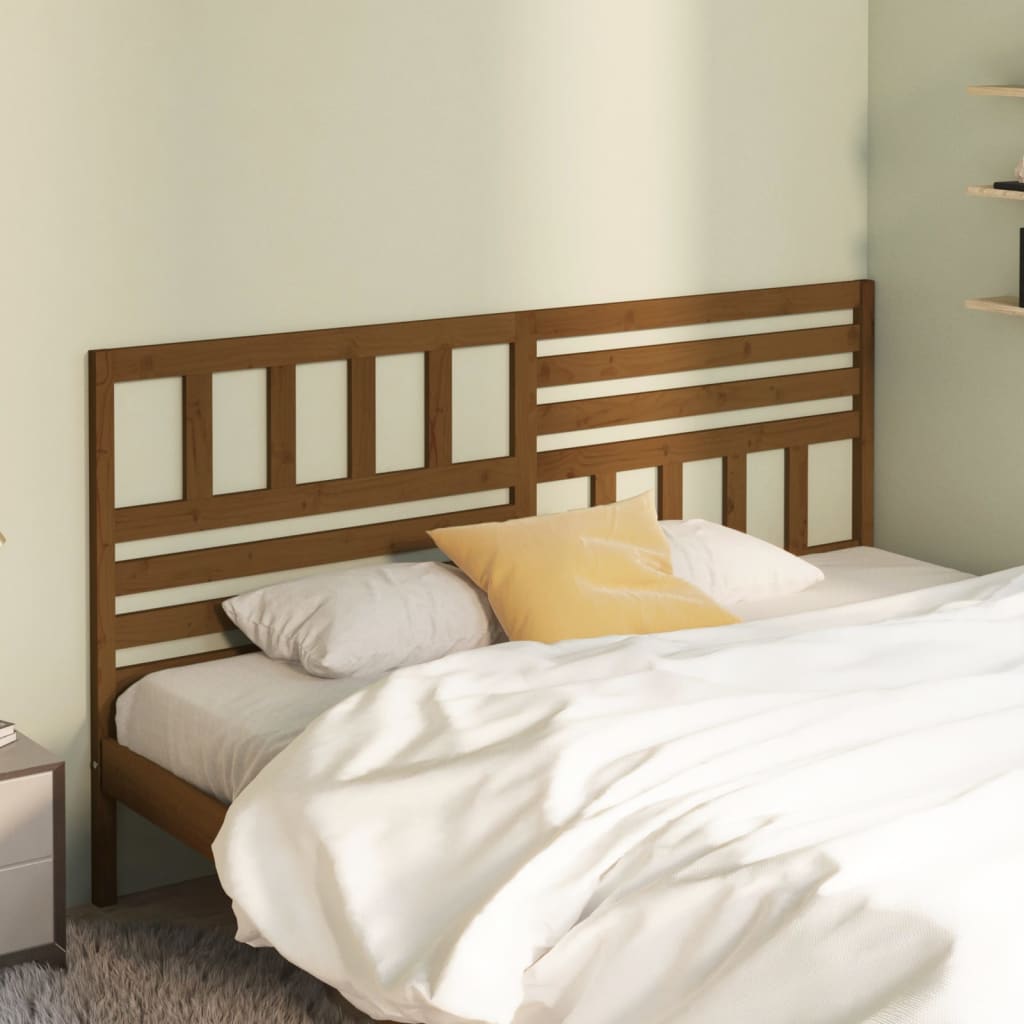 Testiera per Letto ambra 186x4x100 cm in Legno Massello di Pino - homemem39
