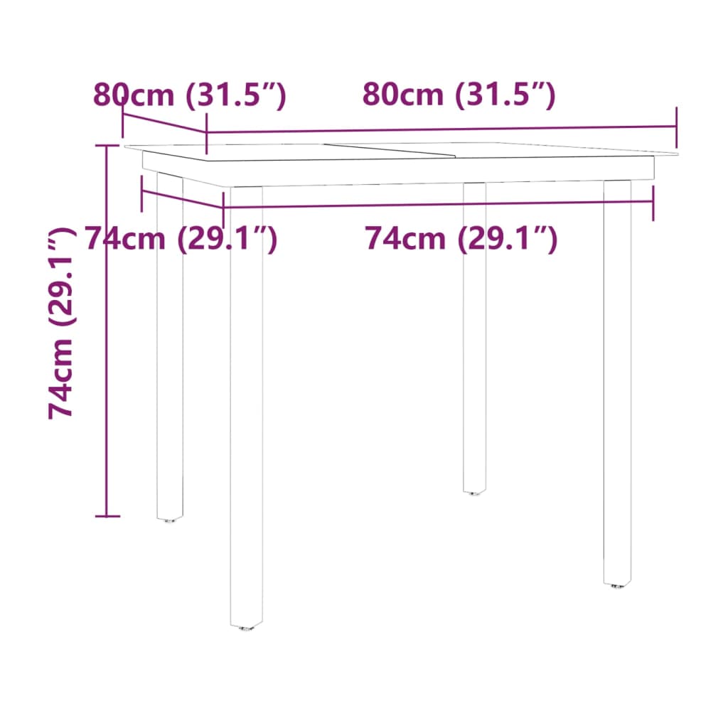 Set da Pranzo da Giardino 3 pz con Cuscini Grigio e Nero | homemem39