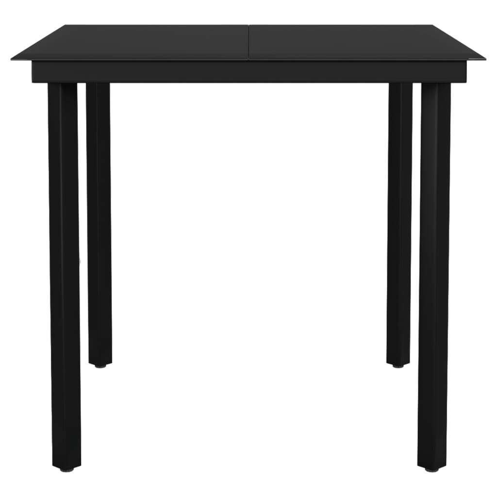 Set da Pranzo da Giardino 3 pz con Cuscini Nero - homemem39
