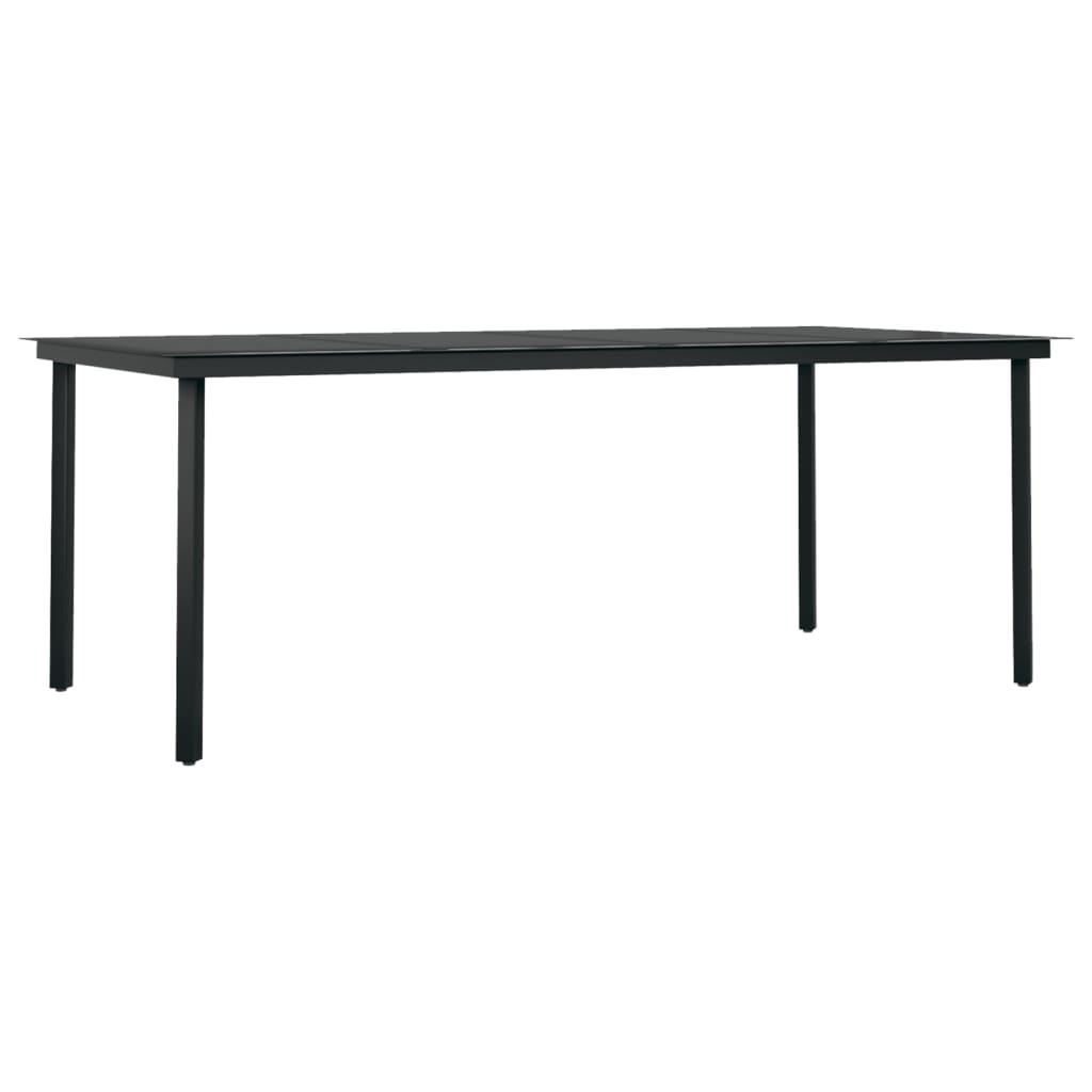 Set da Pranzo da Giardino 9 pz con Cuscini Nero - homemem39