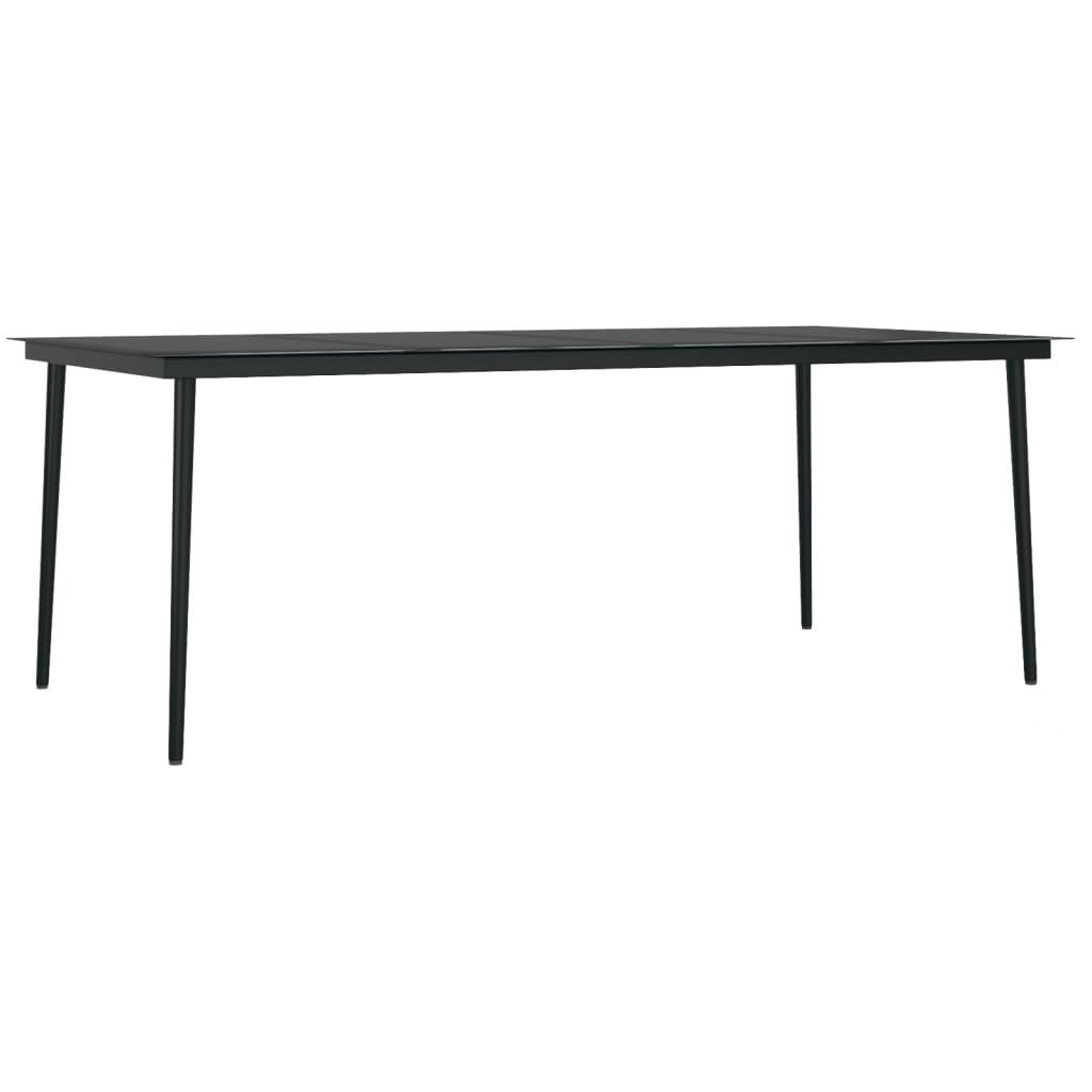Set da Pranzo da Giardino 9 pz con Cuscini Nero - homemem39