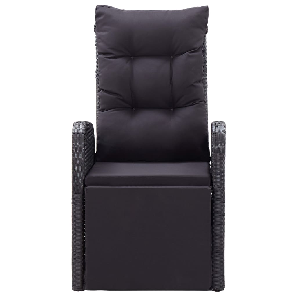 Set da Pranzo da Giardino 9 pz con Cuscini Nero - homemem39