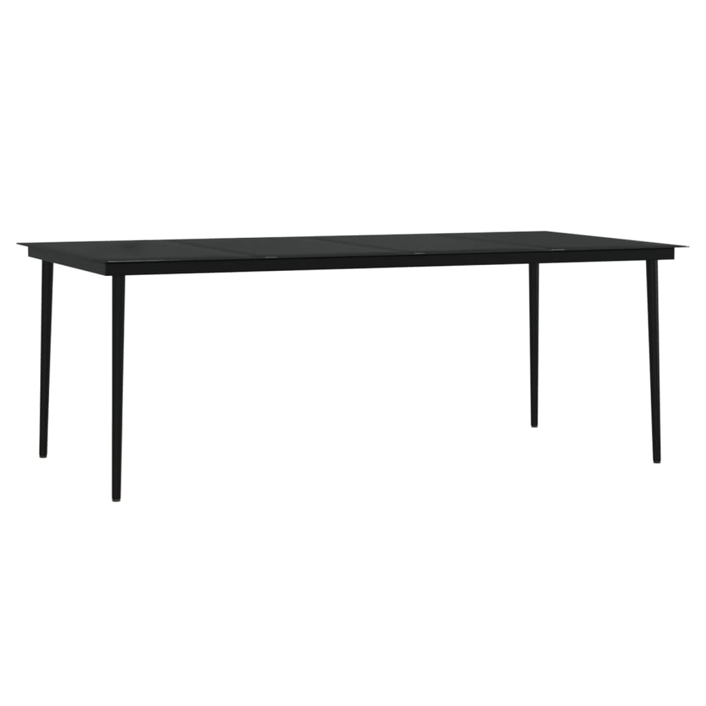 Set da Pranzo da Giardino 9 pz con Cuscini Nero - homemem39