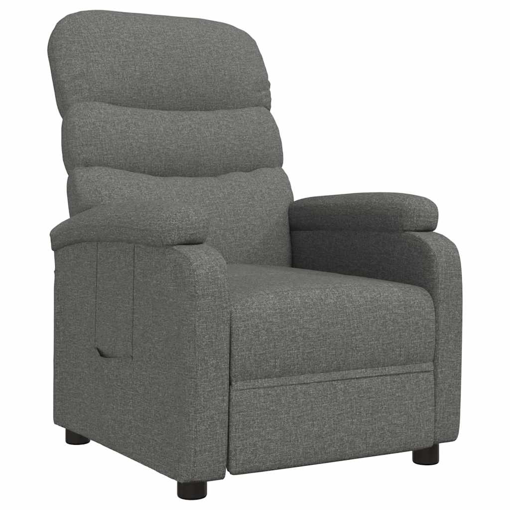 Poltrona Reclinabile in Tessuto Grigio Scuro - homemem39