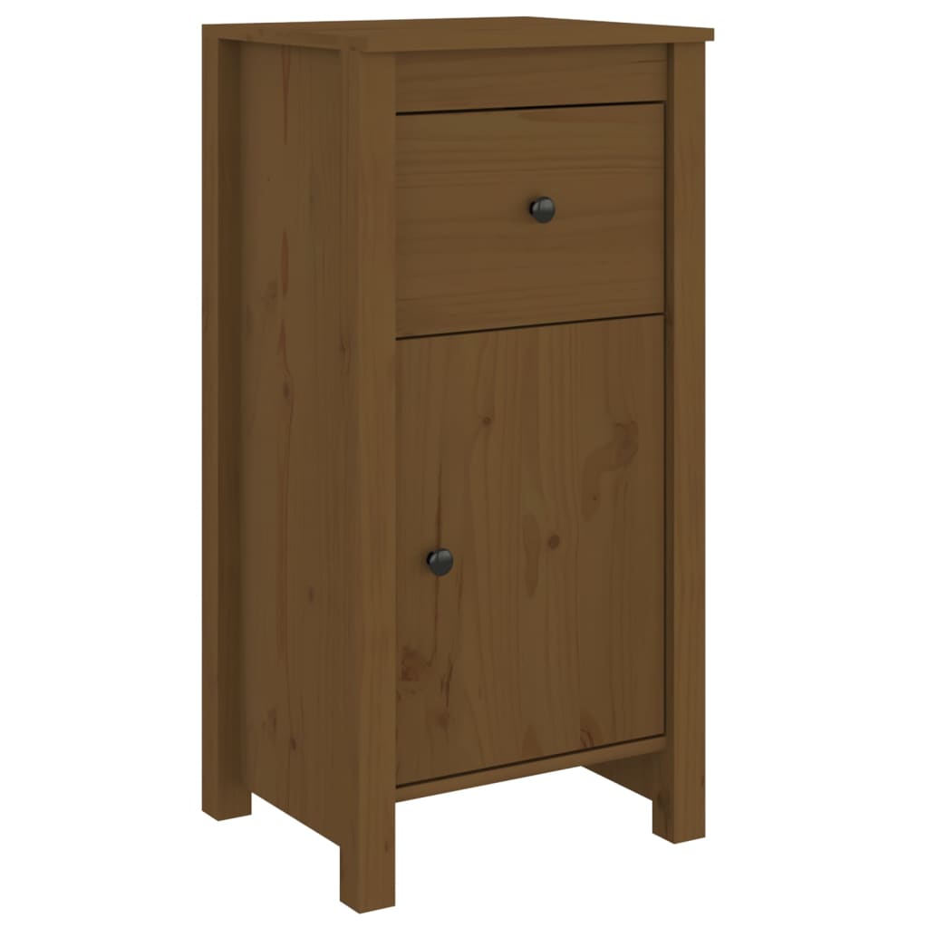 Credenza Marrone Ambrato 40x35x80 cm in Legno Massello di Pino - homemem39
