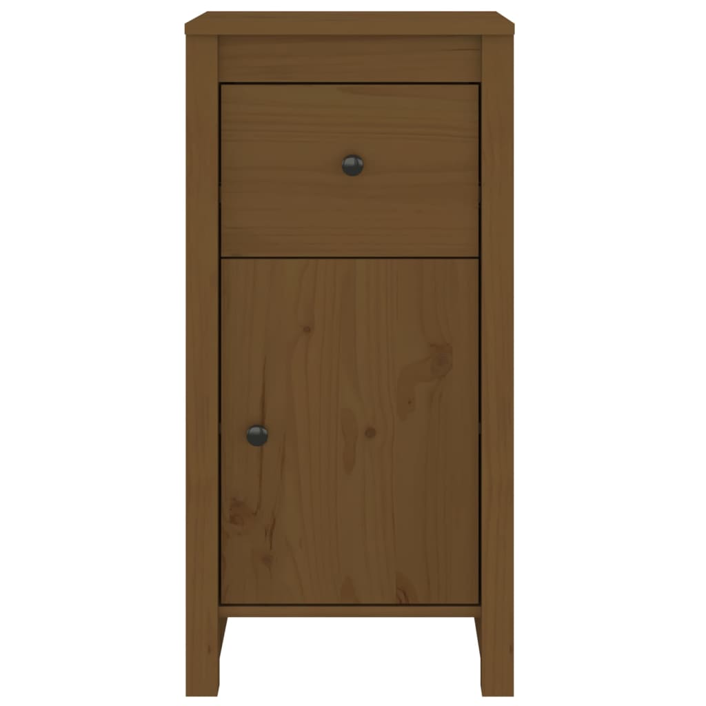 Credenza Marrone Ambrato 40x35x80 cm in Legno Massello di Pino - homemem39