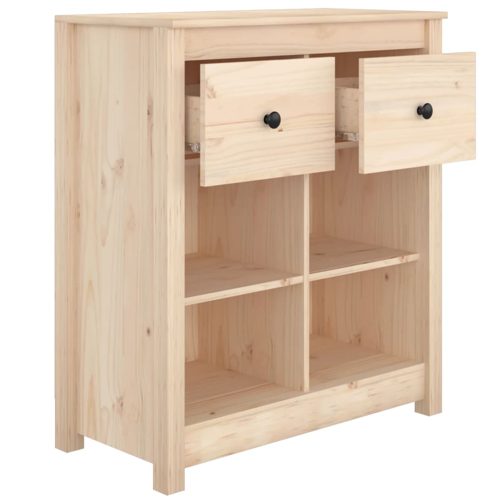 Credenza 70x35x80 cm in Legno Massello di Pino - homemem39