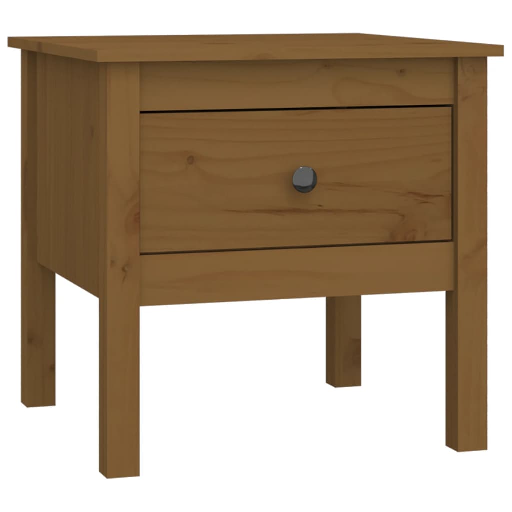 Tavolini 2 pz Marrone Ambrato 50x50x49cm Legno Massello di Pino - homemem39