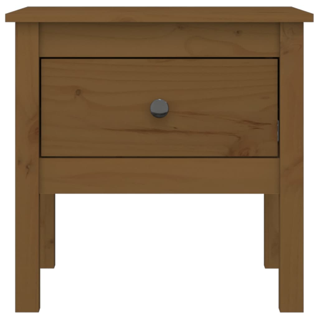Tavolini 2 pz Marrone Ambrato 50x50x49cm Legno Massello di Pino - homemem39