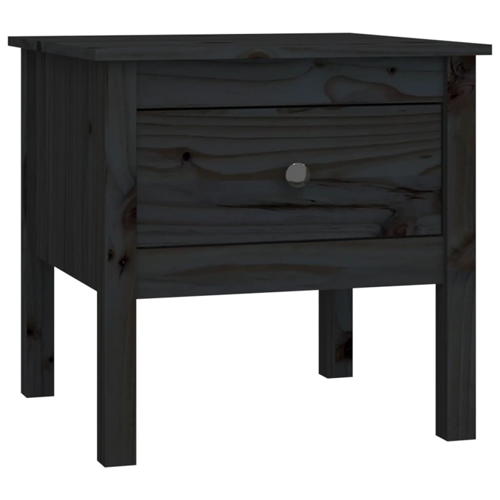 Coffee tables 2 pcs Black 50x50x49 cm in Solid Pine Wood