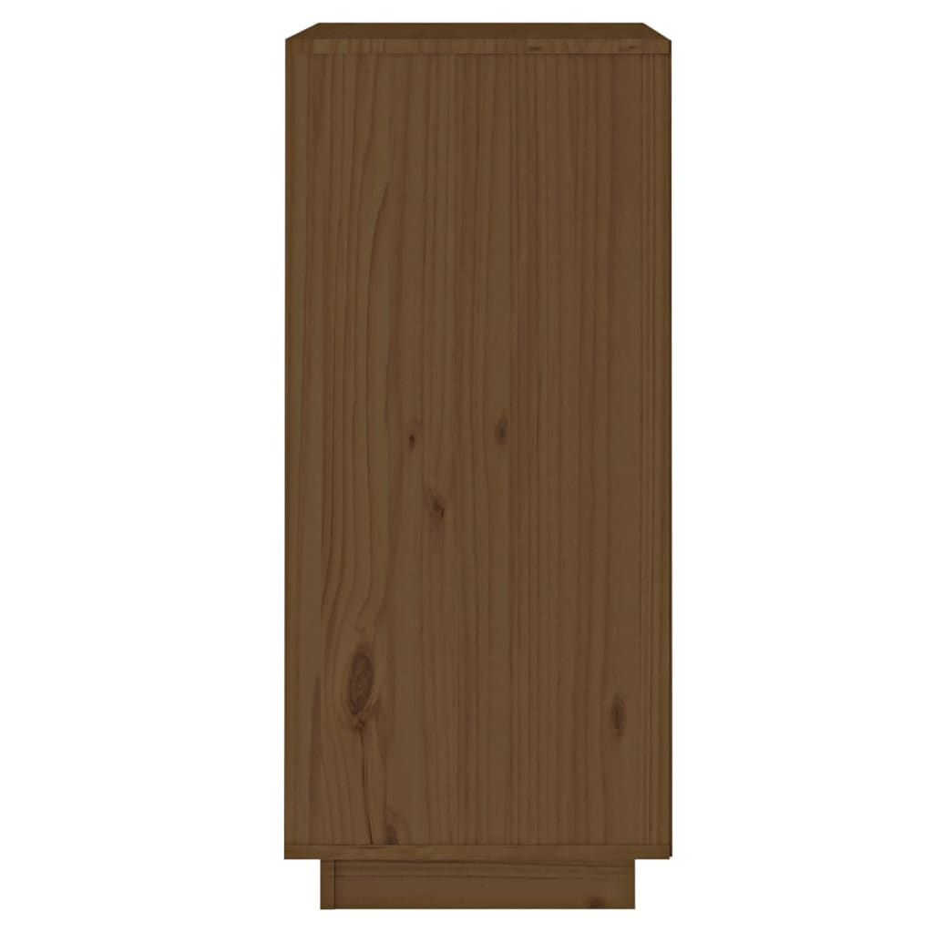 Credenza Marrone Ambrato 38x35x80 cm in Legno Massello di Pino - homemem39