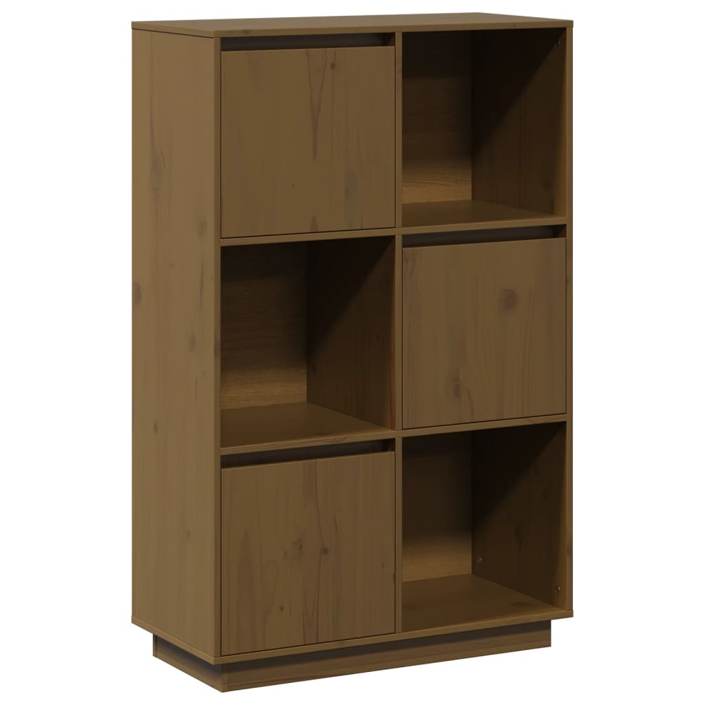Credenza Marrone Ambrato 74x35x117 cm in Legno Massello di Pino