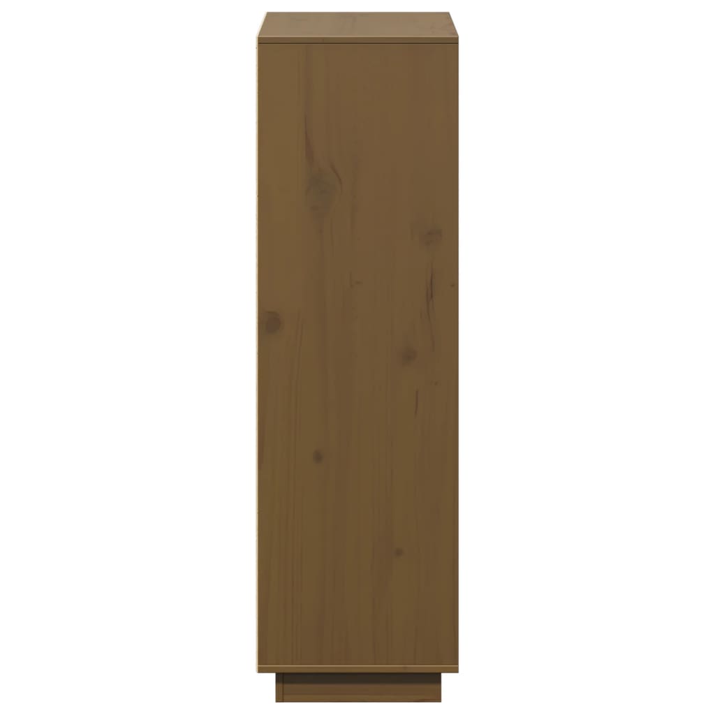 Credenza Marrone Ambrato 74x35x117 cm in Legno Massello di Pino