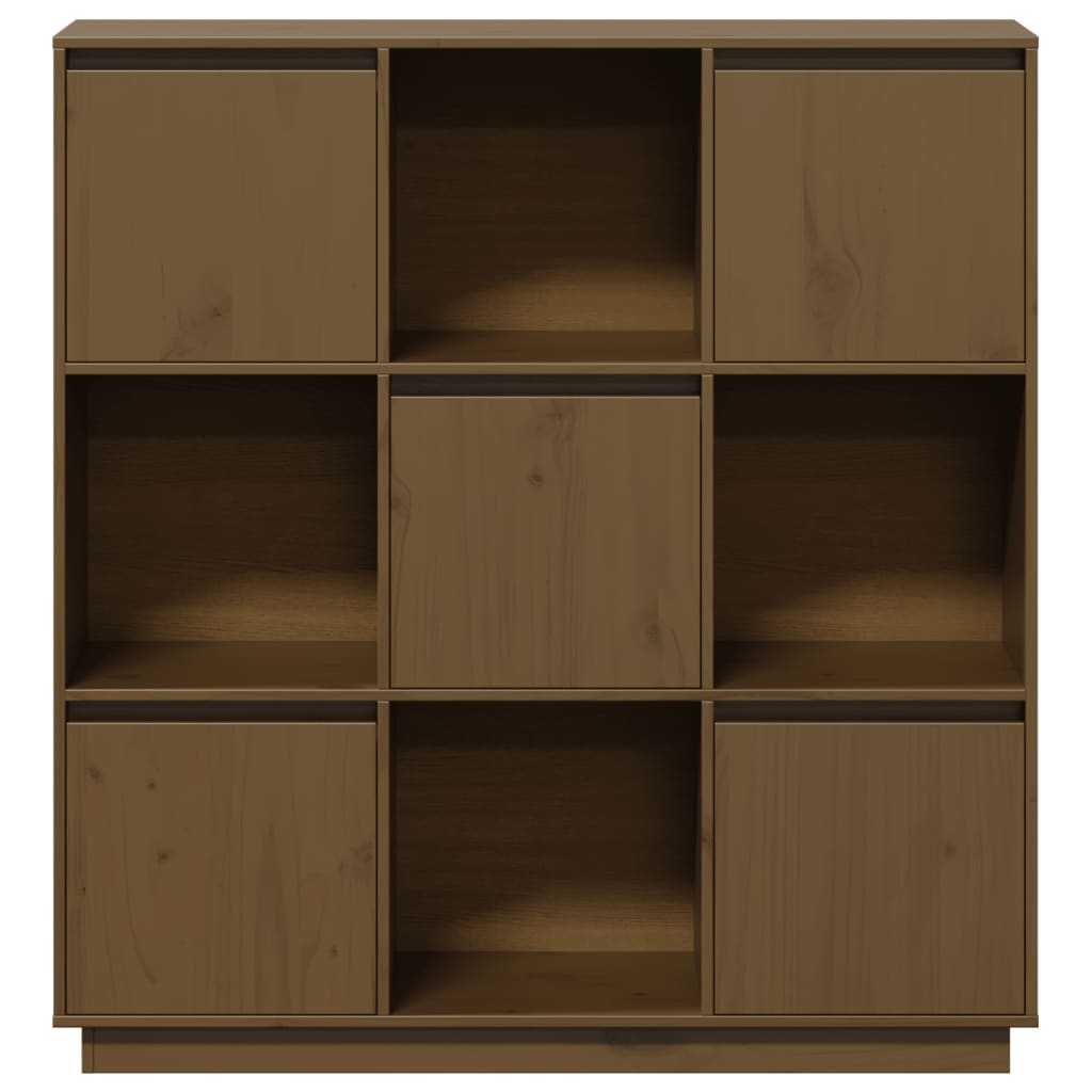 Credenza Marrone Ambrato 110,5x35x117 cm Legno Massello di Pino - homemem39